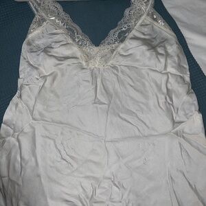 Lace trim satin camisole